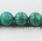 turquoise beads,16mm round,faceted,green,about 7 strands/kg