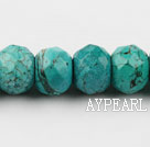 turquoise beads,14*18mm abacus,faceted,green,about 6 strands/kg
