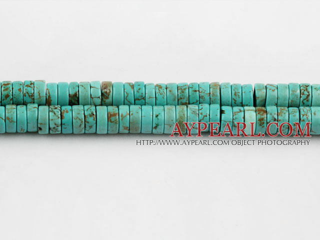 turquoise beads,3*8mm laminated,green,about 19 strands/kg