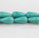 turquoise beads,6*14mm teardrop,green,about 43 strands/kg