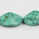 turquoise beads,6*22*36mm wave wafer,green,about 9 strands/kg