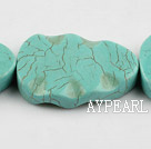 Turquoise Gemstone Beads, Green, 6*36*50mm lotus leaf shape,about 5 strands/kg