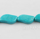 Turquoise Gemstone Beads, Green, 8*14*22mm wave shape,about 17 strands/kg
