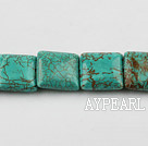 Turquoise Gemstone Beads, Green, 18*18mm square,about 15 strands/kg