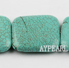 Turquoise Gemstone Beads, Green, 46*46*12mm square,about 3 strands/kg