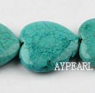 Turquoise Gemstone Beads, Green, 12*36mm heart shape,about 5 strands/kg