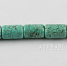 Turquoise Gemstone Beads, Green, 12*18mm cylinder shape,about 11 strands/kg