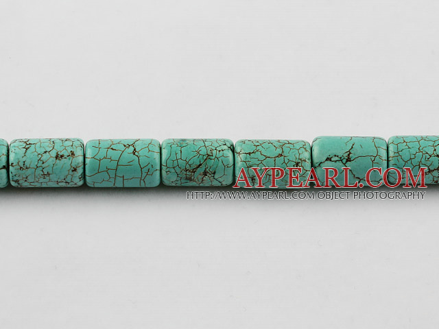 Turquoise Gemstone Beads, Green, 12*18mm cylinder shape,about 11 strands/kg
