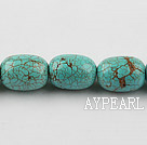 Turquoise Gemstone Beads, Green, 14*18mm cylinder shape,about 9 strands/kg