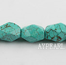 Turquoise Gemstone Beads, Green, 14*20mm octangle,about 7 strands/kg