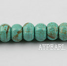 Turquoise Gemstone Beads, Green, 5*20mm pressed, flat,about 10 strands/kg