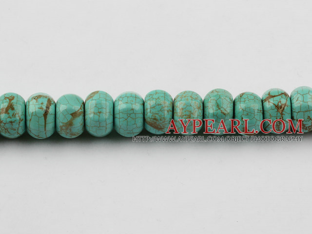 Turquoise Gemstone Beads, Green, 5*20mm pressed, flat,about 10 strands/kg