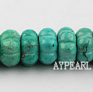 Turquoise Gemstone Beads, Green, 12*24mm pressed, pumpkin shape,about 3 strands/kg