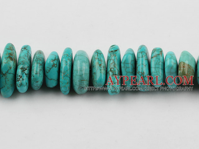 Turquoise Gemstone Beads, Green, 10*14*20mm pressed, irregular,about 5 strands/kg