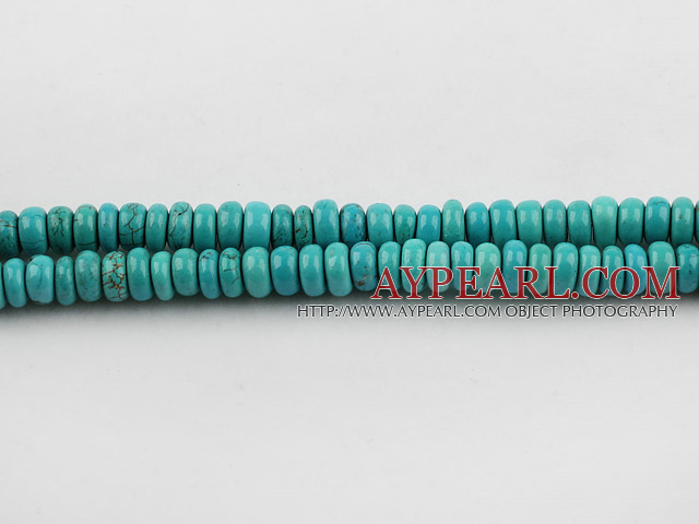Turquoise Gemstone Beads, Green, 4*8mm abacus shape,about 29 strands/kg