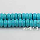 Turquoise Gemstone Beads, Blue, 12mm fold disc shape,about 16 strands/kg