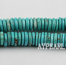 Turquoise Gemstone Beads, Green, 4*12mm fold disc,about 10 strands/kg