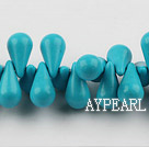Turquoise Gemstone Beads, Blue, 12*18mm pressed, drop shape,about 6 strands/kg