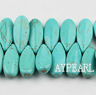 Turquoise Gemstone Beads, Green, 9*25mm pressed, melon seeds shape,about 7 strands/kg