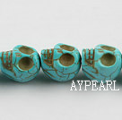 Turquoise Gemstone Beads, Green, 18mm dyed, pressed skulls,about 8 strands/kg
