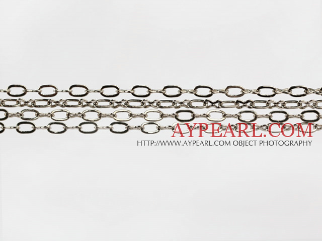 brass chain 1*2mm silver