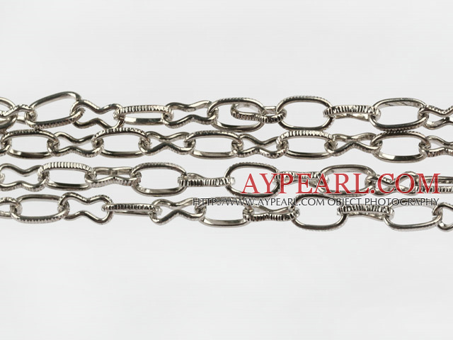 brass chain 5*8mm silver