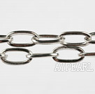 Brass chain ,9*17mm silver, sold per 39.37inches