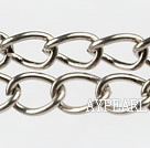 Brass chain, 10*19mm silver