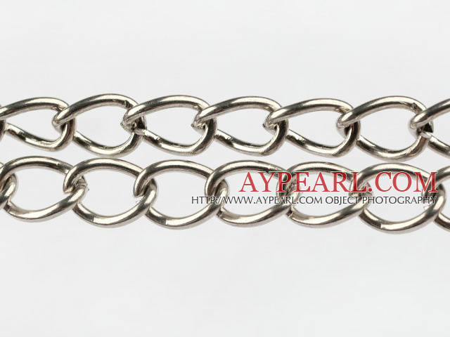 Brass chain, 10*19mm silver