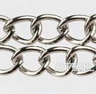 Brass chain, 9*11mm silver