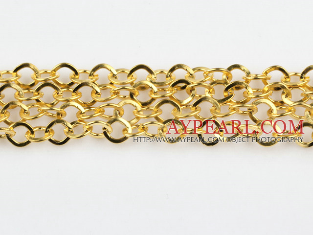 brass chain ,6*7mm golden.