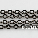 Brass chain, 3*3.5mm black plated