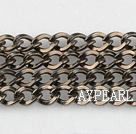 Brass chain, 1.5*6mm black plated
