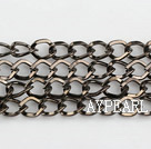 Brass chain, 9*11mm black plated