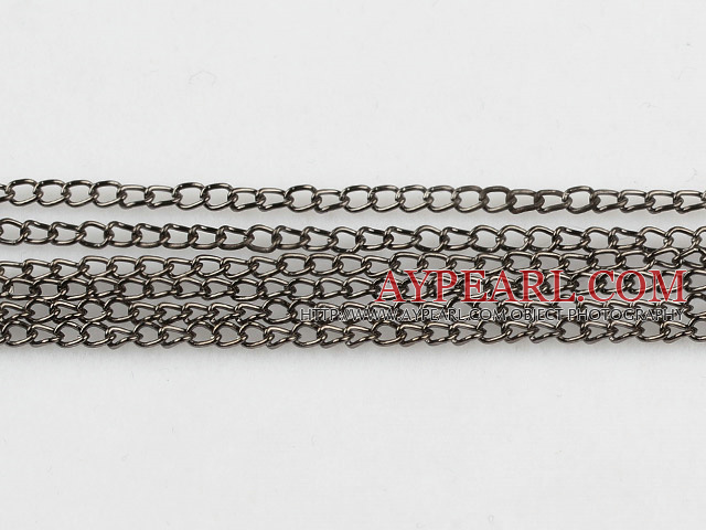 brass chain ,2*1.5mm black plated, sold per 39.37inches