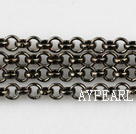 Brass chain, 4mm black plated