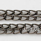 Brass chain, 5.5*10.5mm black plated