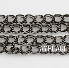 Brass chain, 6.5*7mm black plated