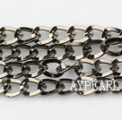 Brass chain, 7*9mm black plated