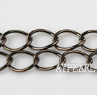 Brass chain, 17*20mm black plated