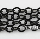 Brass chain, 6*7mm black plated