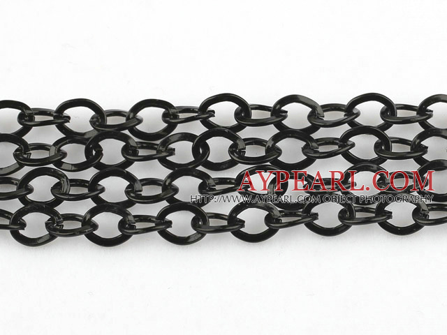 Brass chain, 6*7mm black plated