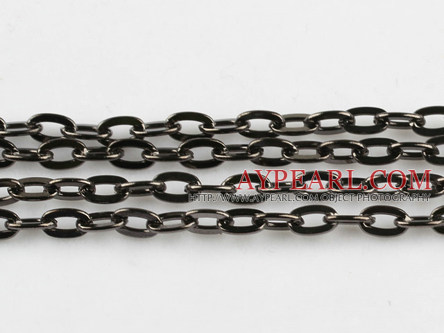 Brass chain,  4*7mm black plated