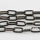 Brass chain, 5.5*10mm black plated