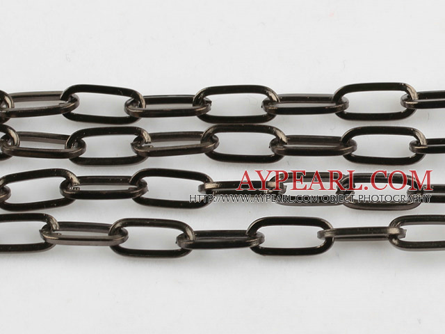 Brass chain, 5.5*10mm black plated