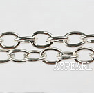 Brass chain, 6*12mm silver