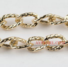 Brass chain 10*15mm gold plated. Sold per pkg of 5 meter.
