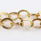 Brass chain, gold plated, 25*32mm. Sold per pkg of 1 meter