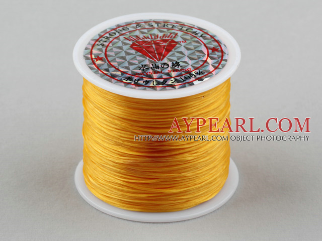 crystal elastic wire,0.03*8mm,yellow,sold per spool, about 3.93inches