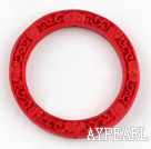 Cinnabar Beads，6*48mm rondelle,Red,Sold by each.